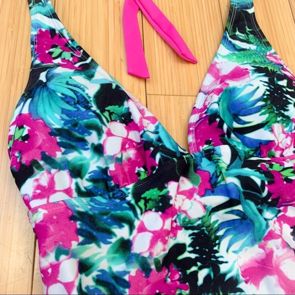 Athleta Tropical Hibiscus Tankini Set, S. - Picture 2 of 6